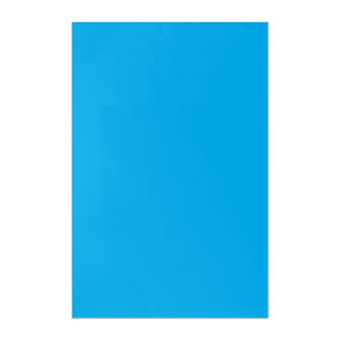 A vibrant blue sky with a few scattered white clou acrylic print