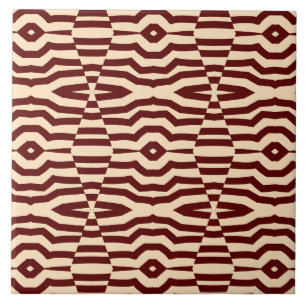 A vibrant brown color classic pattern ceramic tile