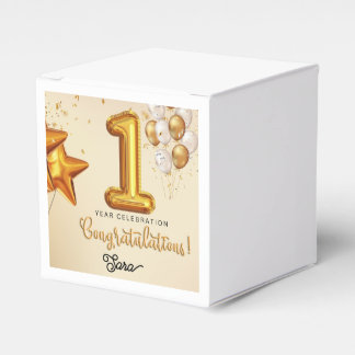 A Vibrant Celebration of one year Favor Boxes