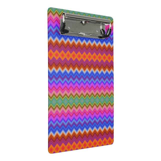 A vibrant clipboard featuring a zigzag pattern  (Angled)