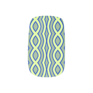 A vibrant cute green minx nail art design