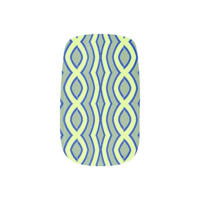 A vibrant cute green minx nail art design (Left Thumb)