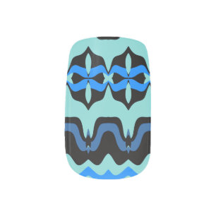 A vibrant cute multiple color minx nail art design