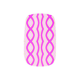 A vibrant cute pink color minx nail art design