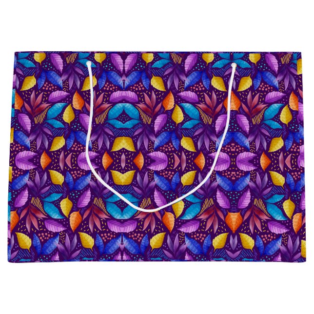 A vibrant gift bag with colorful butterfly pattern (Front)