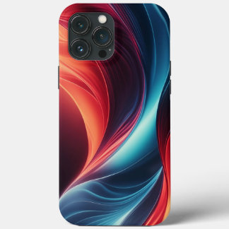 A vibrant gradient wave iPhone 13 pro max case