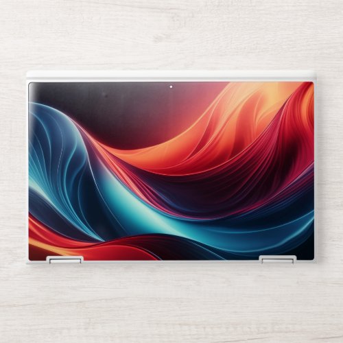 A vibrant gradient wave  HP laptop skin