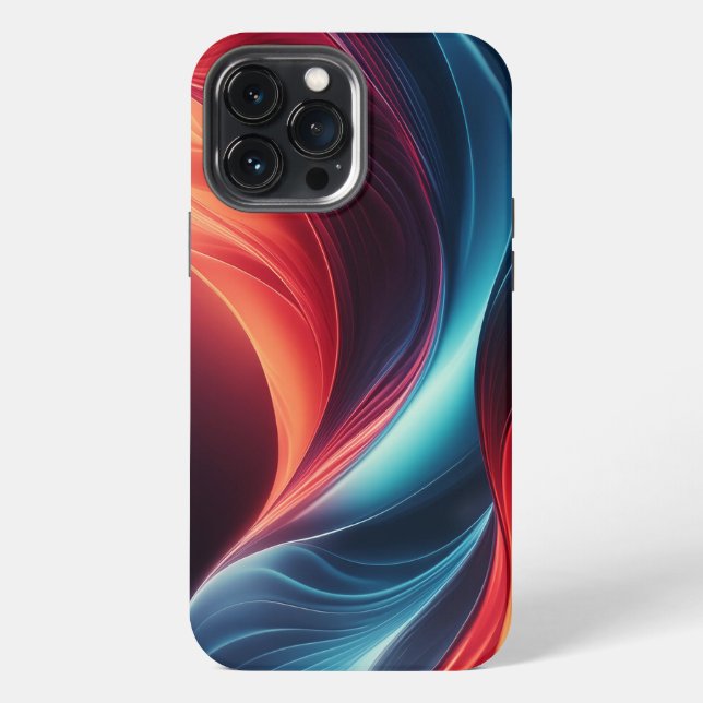 A vibrant gradient wave  iphone case (Back)
