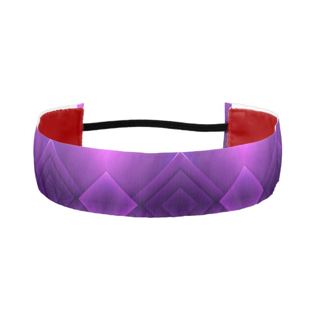 A vibrant headband with a geometric purple pattern (Front)