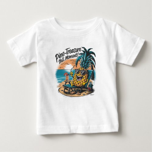 A vibrant humorous design featuring a pineapple baby T_Shirt
