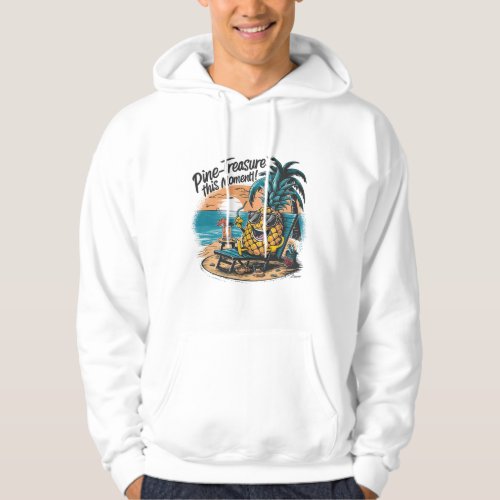 A vibrant humorous design featuring a pineapple hoodie