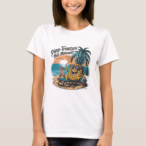 A vibrant humorous design featuring a pineapple  T_Shirt