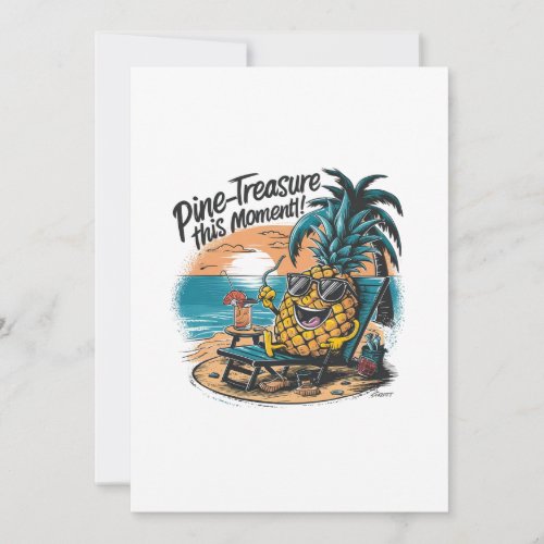 A vibrant humorous design featuring a pineapple thank you card