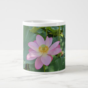 A vibrant lotus flower giant coffee mug