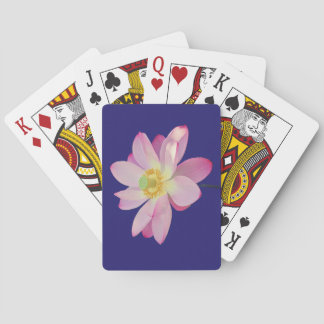 A vibrant lotus flower poker cards