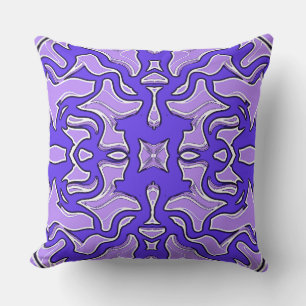 A vibrant multicolor fabric pattern design  throw pillow