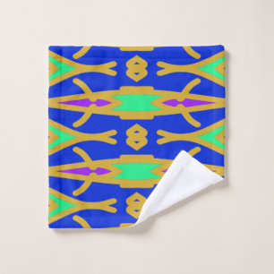 A vibrant multicolor fabric print pattern design bath towel set