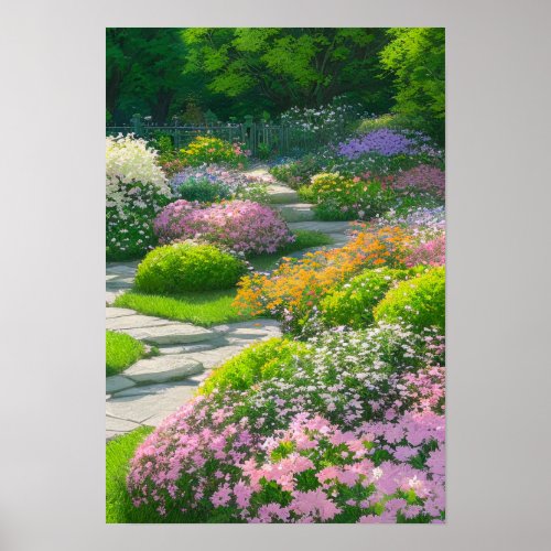 A Vibrant Oasis of Colors and Life Poster
