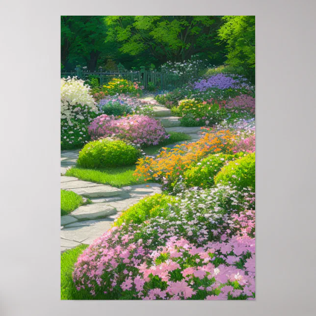 A Vibrant Oasis of Colors and Life Poster | Zazzle