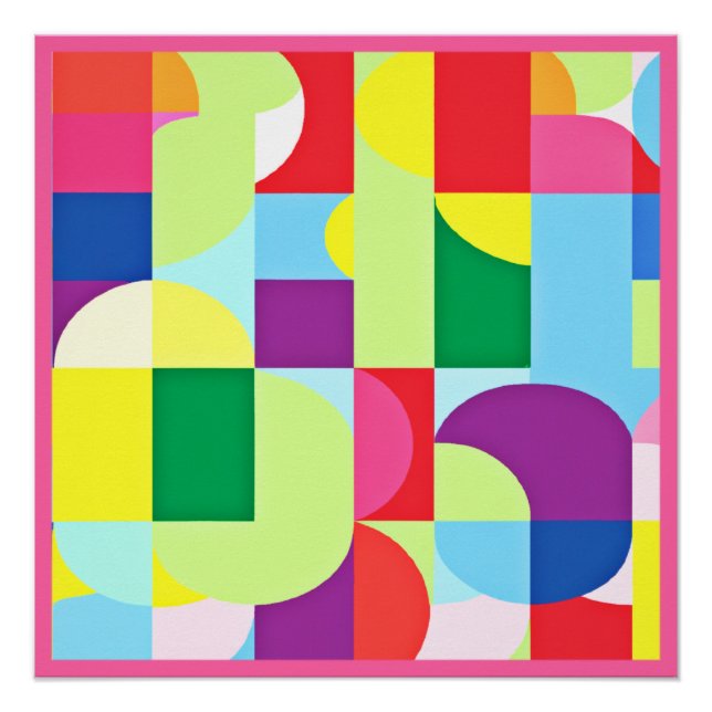 A Vibrant Patterns Art Design Poster (Front)