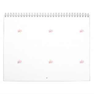 A vibrant red and black floral design featuring in calendar