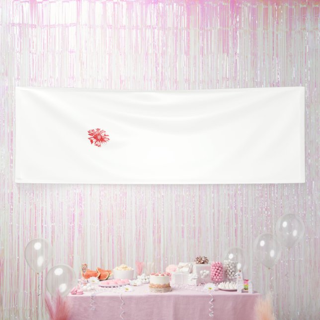 A vibrant red graphic design featuring bold, abstr banner (Party)