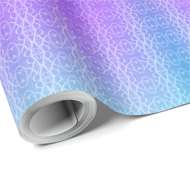 A vibrant roll of wrapping paper unrolled (Roll Corner)
