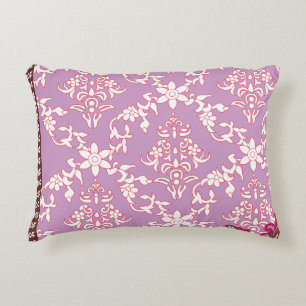 A vibrant textile design featuring intricate patte accent pillow