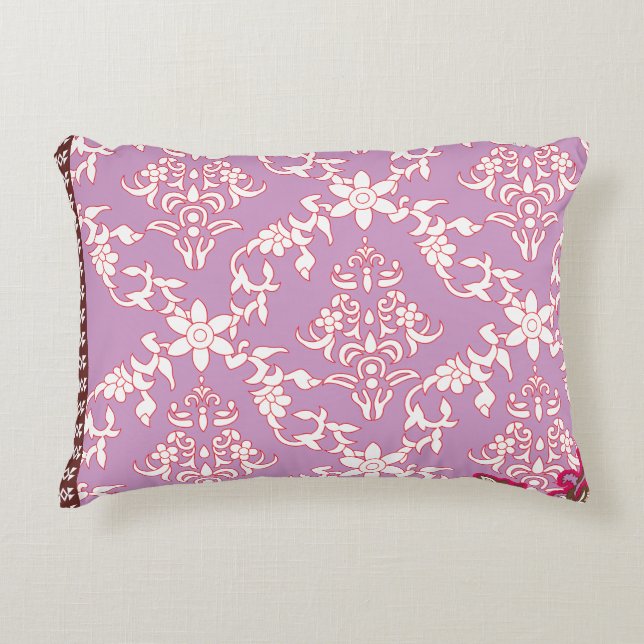 A vibrant textile design featuring intricate patte accent pillow (Front)