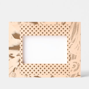A vibrant textile design featuring purple and turq engraved frames