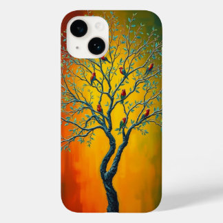 A vibrant tree with numerous branches and colorful Case-Mate iPhone 14 case