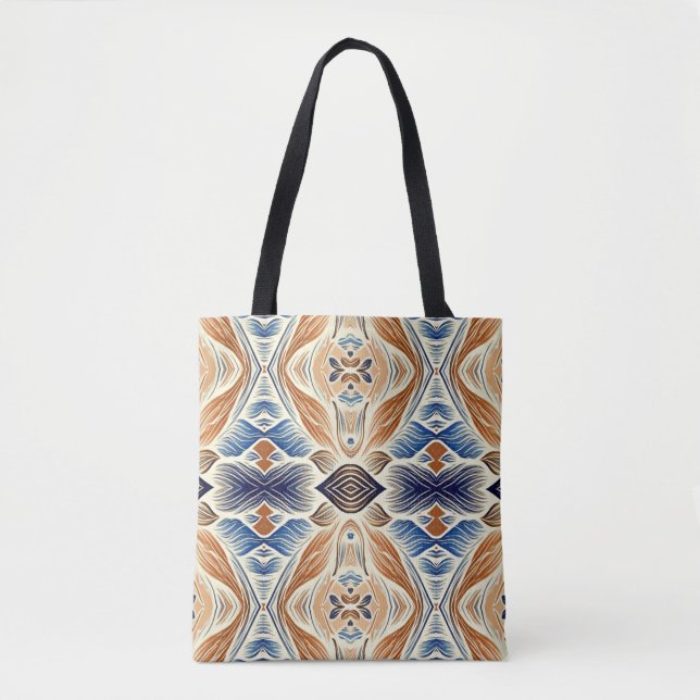 A vibrant trendy multicolor seamless pattern  tote bag (Front)