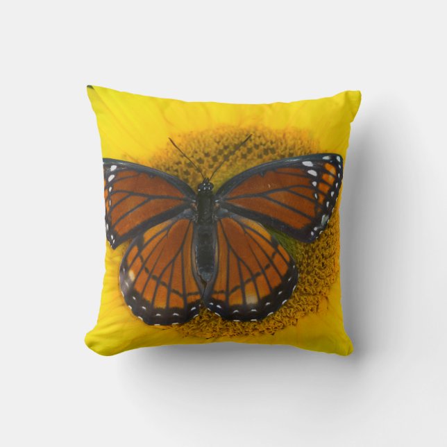 A Viceroy Butterfly | Limenitis Archippus Throw Pillow (Front)
