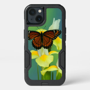 A Viceroy Butterfly on a Yellow Japanese Iris iPhone 13 Case