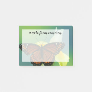 A Viceroy Butterfly on a Yellow Japanese Iris Post-it Notes