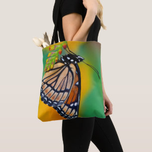 A Viceroy Butterfly on Flowers Tote Bag