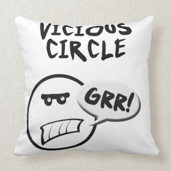 A Vicious Circle Throw Pillow by Funkyworm at Zazzle