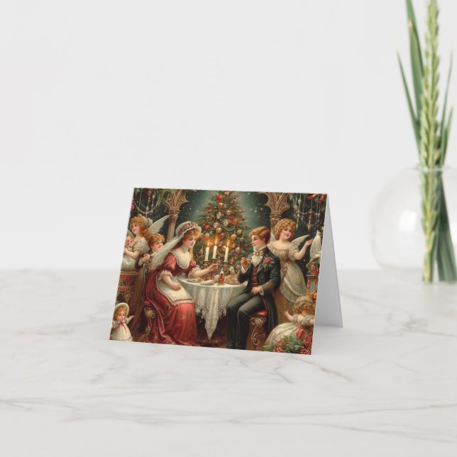 A Victorian Christmas Folded Holiday Card (Front)