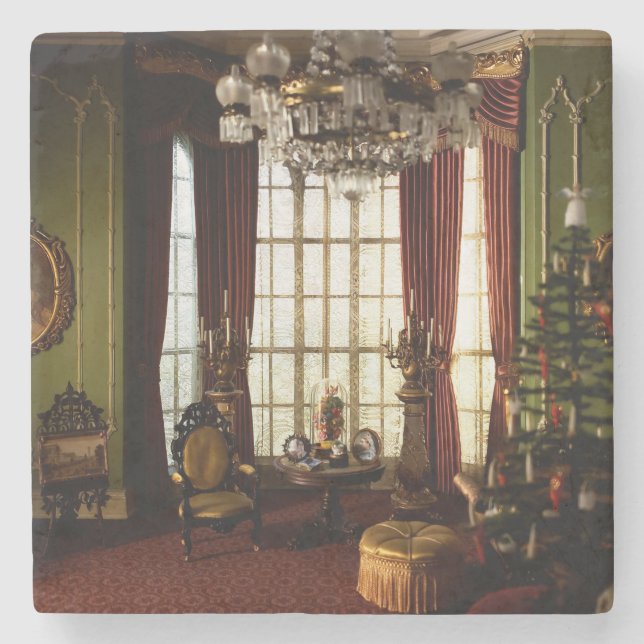 A Victorian Christmas - Stone Coaster (Front)