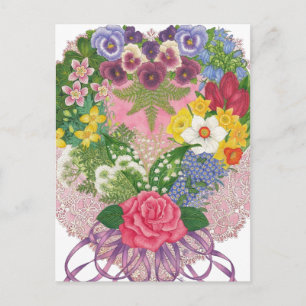 A Victorian Nosegay Valentine Postcard