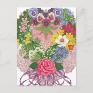 A Victorian Nosegay Valentine Postcard