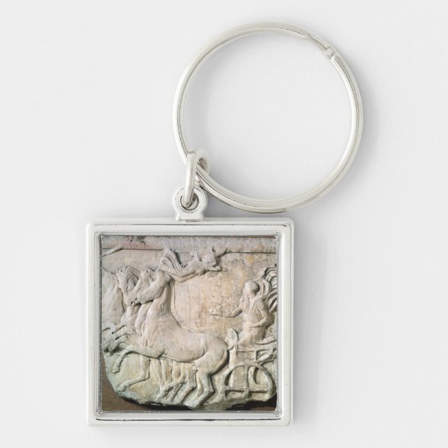 A victory in the four horse chariot race keychain (Front)