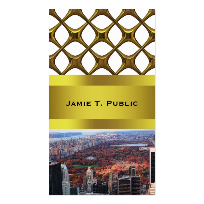 A view above Autumn in Central Park 01 Business Card