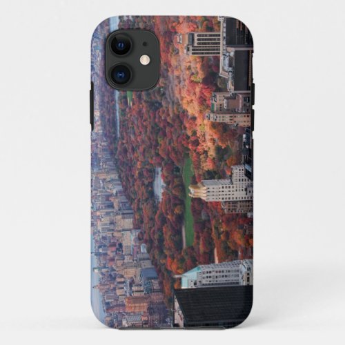 A view from above Autumn in Central Park 01 iPhone 11 Case