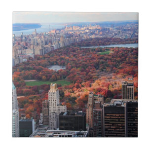 A view from above: Autumn in Central Park 01 Ceramic Tile