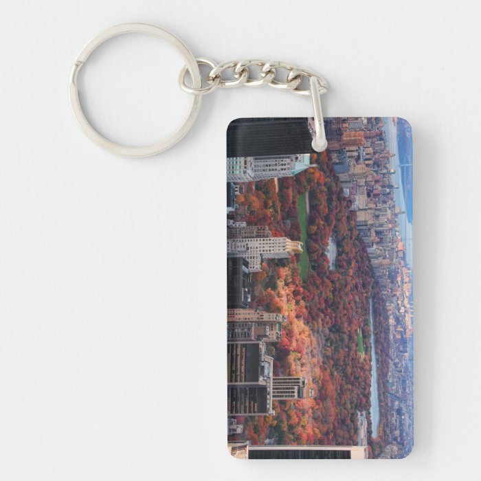 view above Autumn in Central Park 01 Acrylic Key Chains