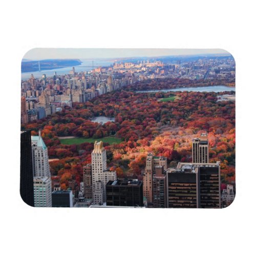 A view from above Autumn in Central Park 01 Magnet