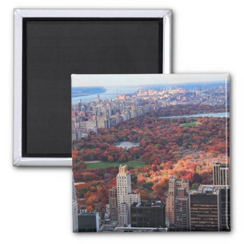 A view from above Autumn in Central Park 01 Magnet