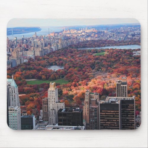 A view from above Autumn in Central Park 01 Mouse Pad