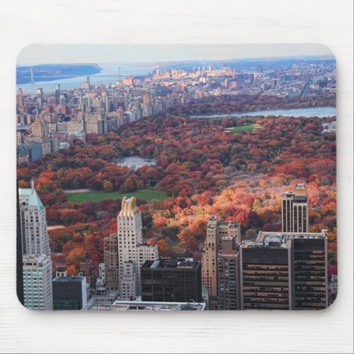 A view from above Autumn in Central Park 01 Mouse Pad